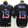 Men's Indianapolis Colts Johnny Unitas #19 Black Jersey