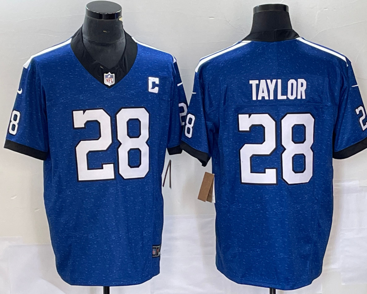 Men's Indianapolis Colts Jonathan Taylor #28 Blue Vapor F.U.S.E. Limited Jersey