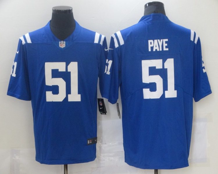 Men's Indianapolis Colts Kwity Paye #51 Blue Jersey