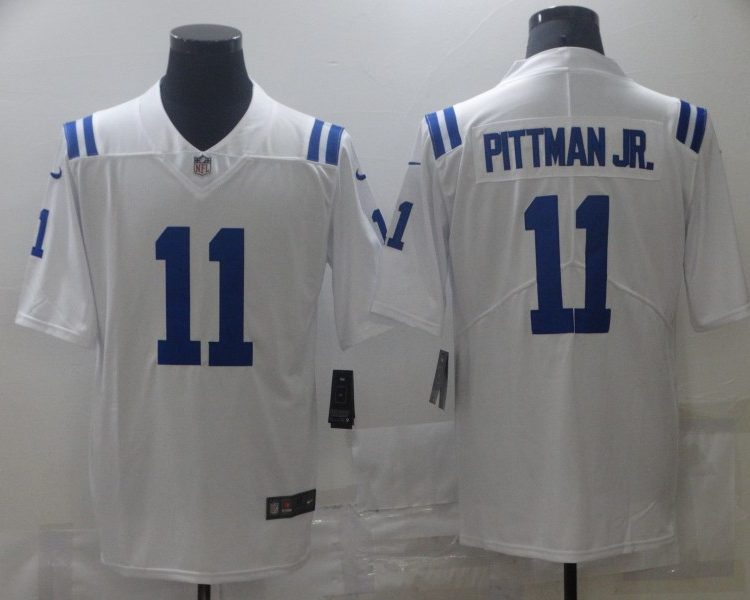 Men's Indianapolis Colts Michael Pittman Jr. #11 White Jersey