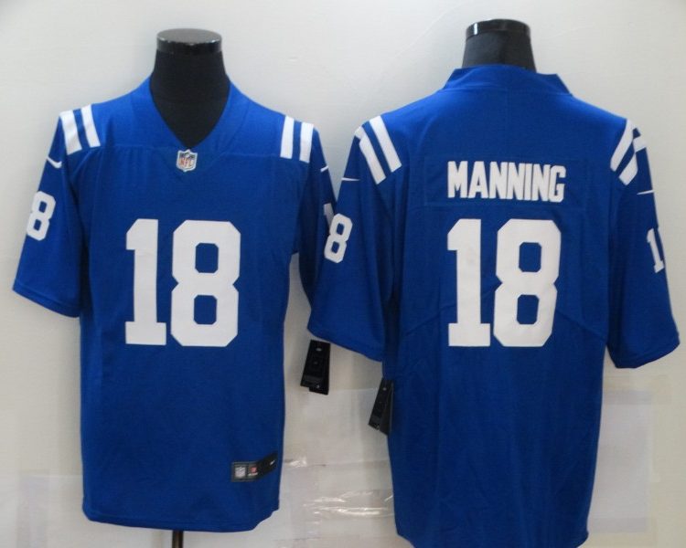 Men's Indianapolis Colts Peyton Manning #18 Blue Jersey