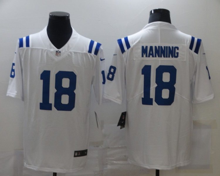 Men's Indianapolis Colts Peyton Manning #18 White Jersey