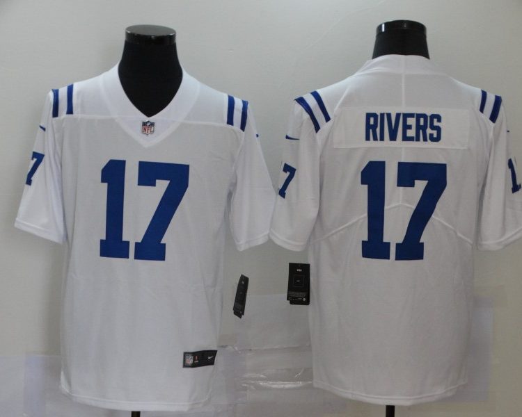 Men's Indianapolis Colts Philip Rivers #17 White Jersey