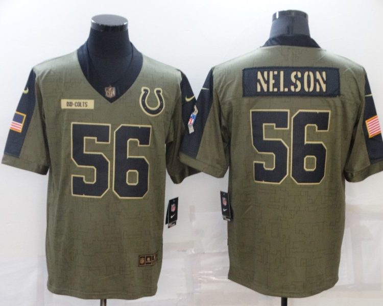 Men's Indianapolis Colts Quenton Nelson #56 Brown Alternate Jersey