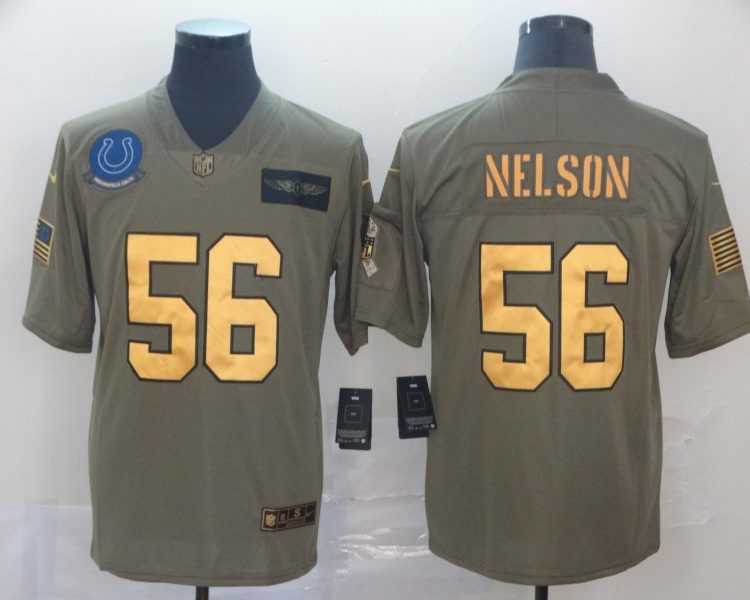 Men's Indianapolis Colts Quenton Nelson #56 Brown Jersey