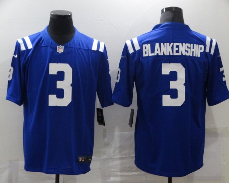 Men's Indianapolis Colts Rodrigo Blankenship #3 Blue Jersey