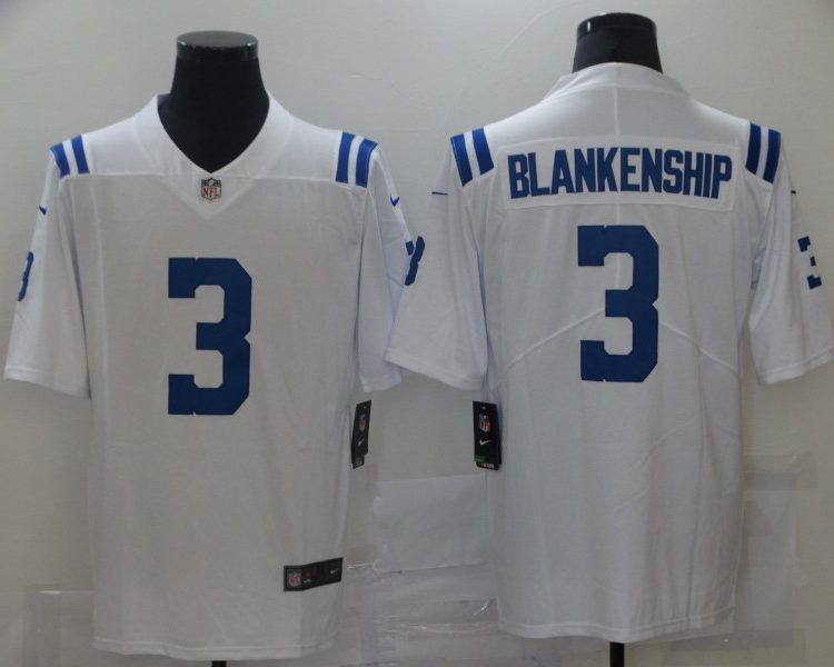 Men's Indianapolis Colts Rodrigo Blankenship #3 White Jersey