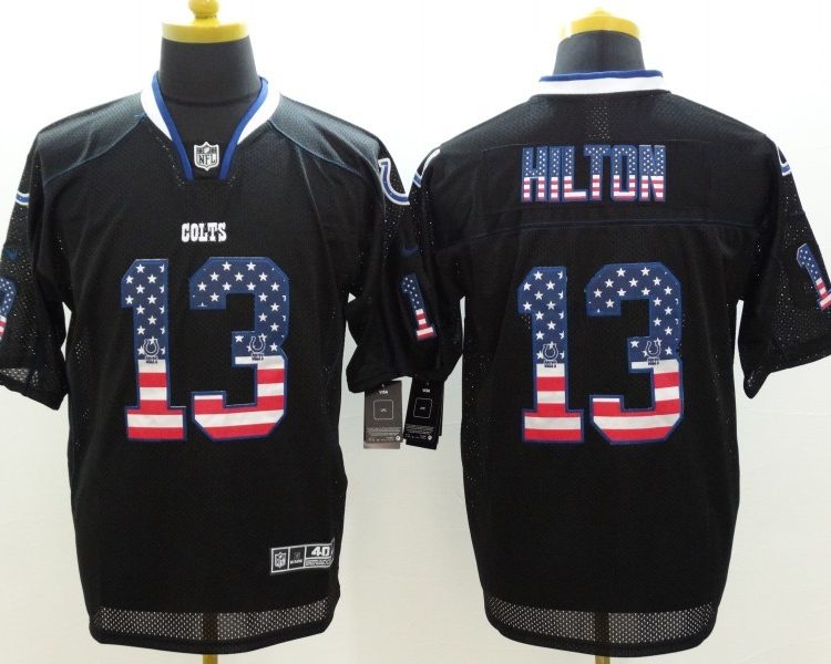 Men's Indianapolis Colts T.Y. Hilton #13 Black Jersey