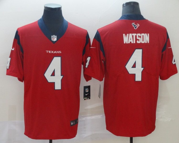 Men's Deshaun Watson Houston Texans #4 Jersey - Red