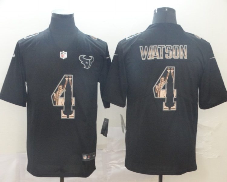 Men's Houston Texans #4 Deshaun Watson Black Alternate Jersey
