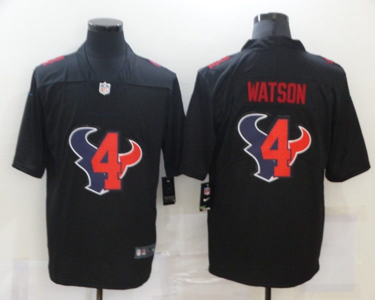 Men's Houston Texans #4 Deshaun Watson Black Jersey