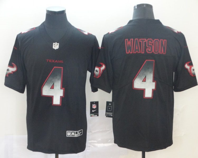 Men's Houston Texans #4 Deshaun Watson Black Jersey