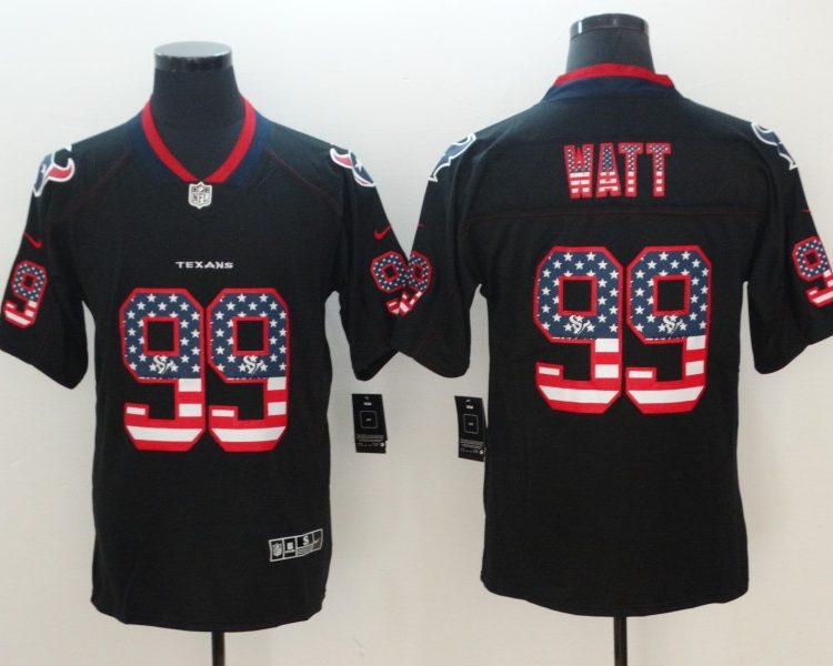 Men's Houston Texans #99 J.J. Watt Black Alternate Jersey