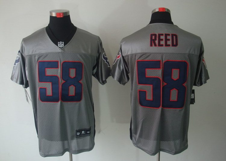 Men's Houston Texans Brooks Reed #58 Gray Jersey
