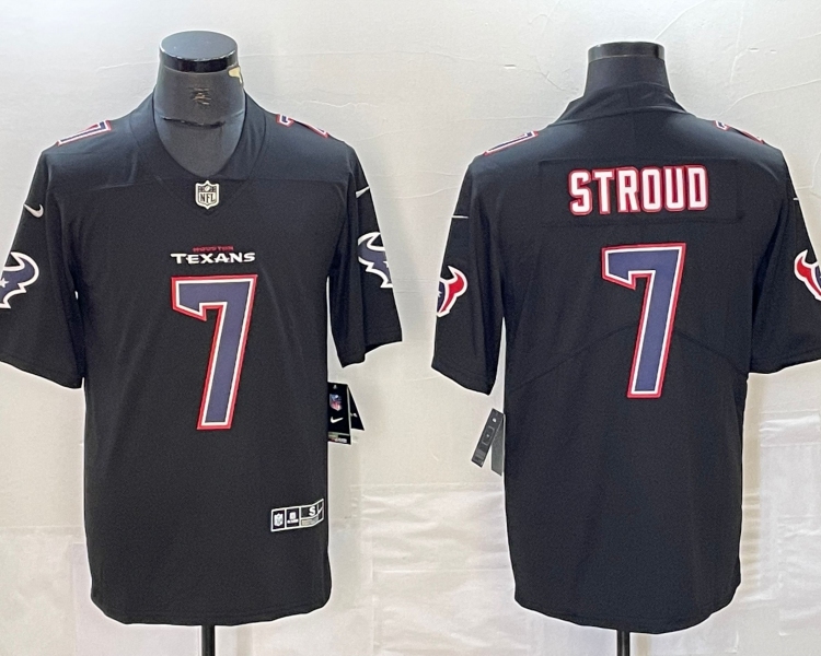 Men's Houston Texans C.J. Stroud #7 Black Jersey