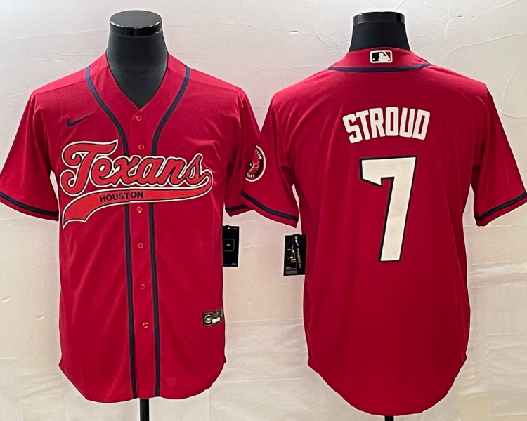 Men's Houston Texans C.J. Stroud #7 Red Jersey Joint Edition