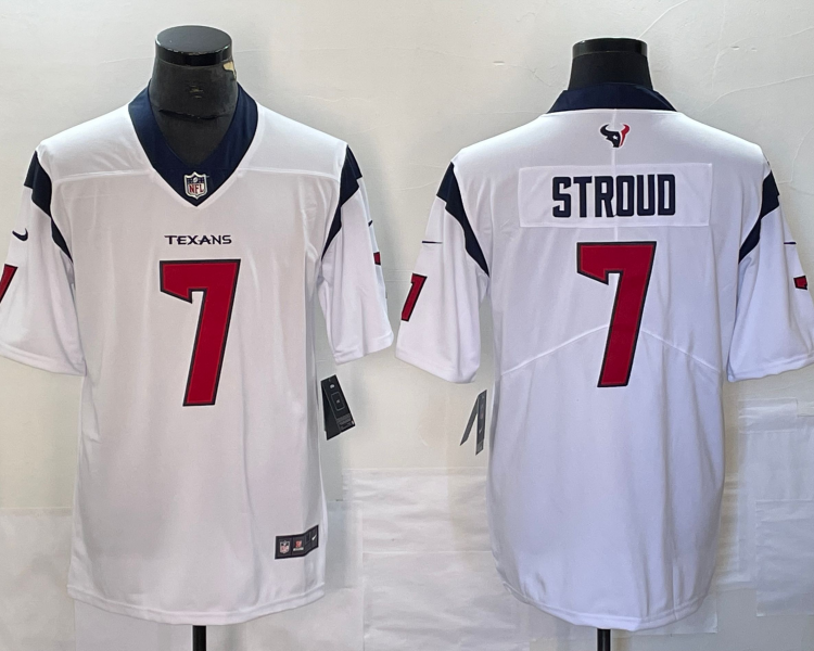 Men's Houston Texans C.J. Stroud #7 White Jersey