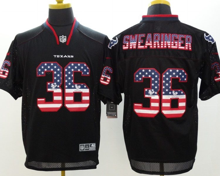 Men's Houston Texans D. J. Swearinger #36 Black Jersey
