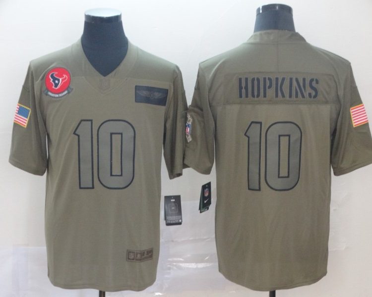Men's Houston Texans DeAndre Hopkins #10 Brown Jersey