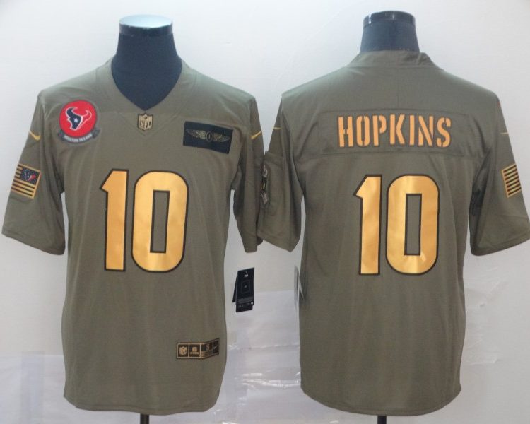 Men's Houston Texans DeAndre Hopkins #10 Brown Jersey