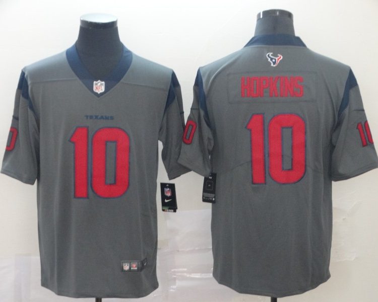 Men's Houston Texans DeAndre Hopkins #10 Gray Inverted Legend Jersey