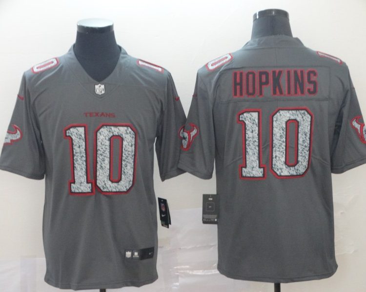 Men's Houston Texans DeAndre Hopkins #10 Gray Jersey