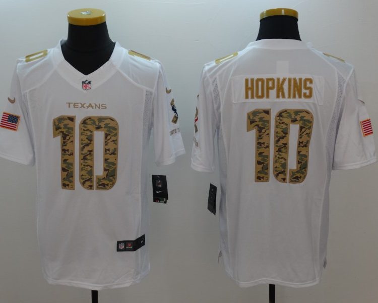 Men's Houston Texans DeAndre Hopkins #10 White Jersey