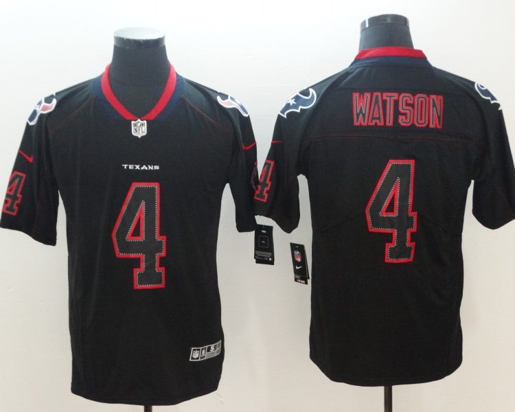 Men's Houston Texans Deshaun Watson #4 Black Alternate Jersey