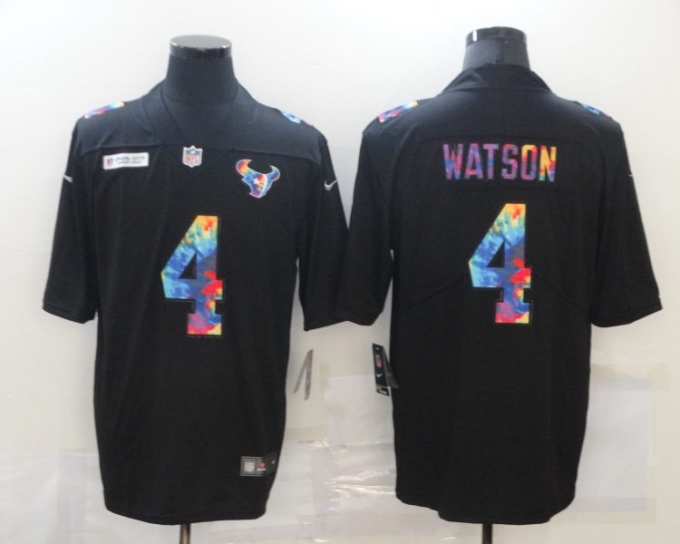 Men's Houston Texans Deshaun Watson #4 Black Jersey