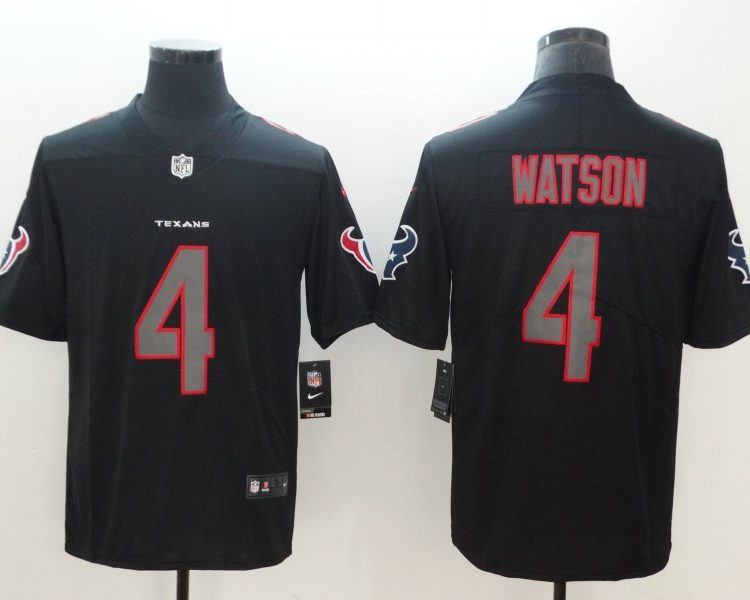 Men's Houston Texans Deshaun Watson #4 Black Jersey