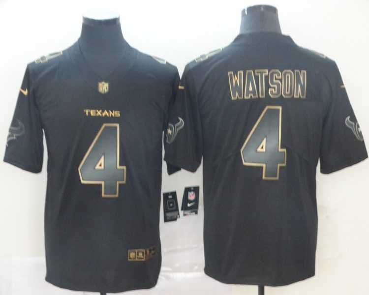 Men's Houston Texans Deshaun Watson #4 Black Jersey