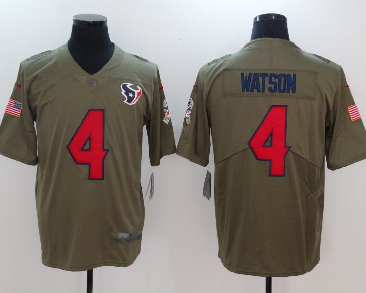 Men's Houston Texans Deshaun Watson #4 Brown Alternate Jersey