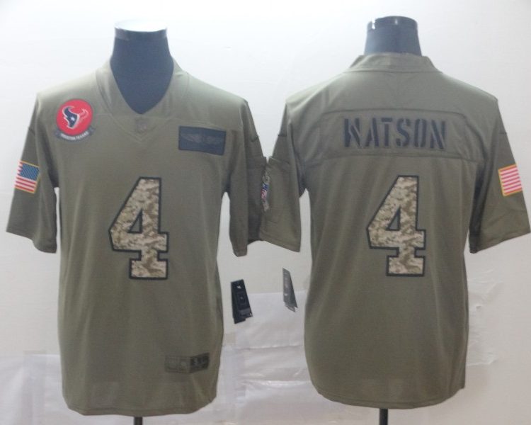 Men's Houston Texans Deshaun Watson #4 Brown Jersey