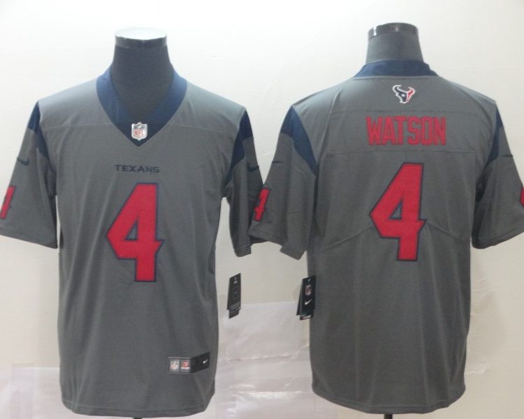Men's Houston Texans Deshaun Watson #4 Gray Inverted Legend Jersey