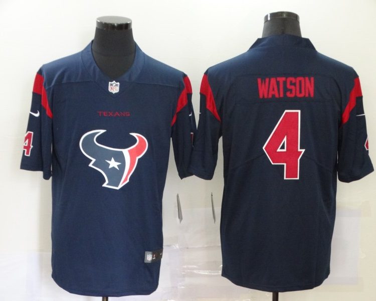 Men's Houston Texans Deshaun Watson #4 Navy Jersey