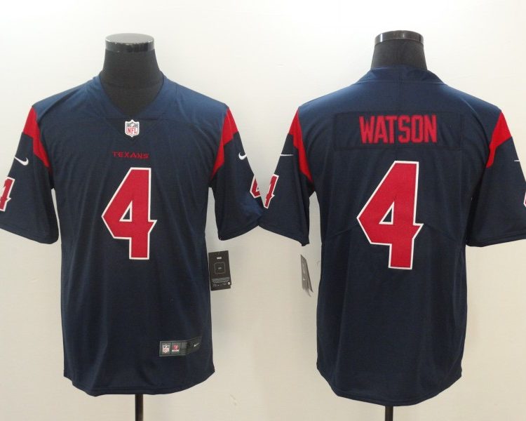 Men's Houston Texans Deshaun Watson #4 Navy Jersey