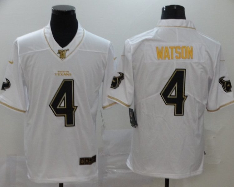 Men's Houston Texans Deshaun Watson #4 White Jersey