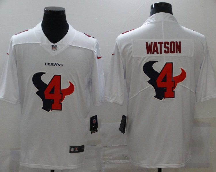 Men's Houston Texans Deshaun Watson #4 White Jersey