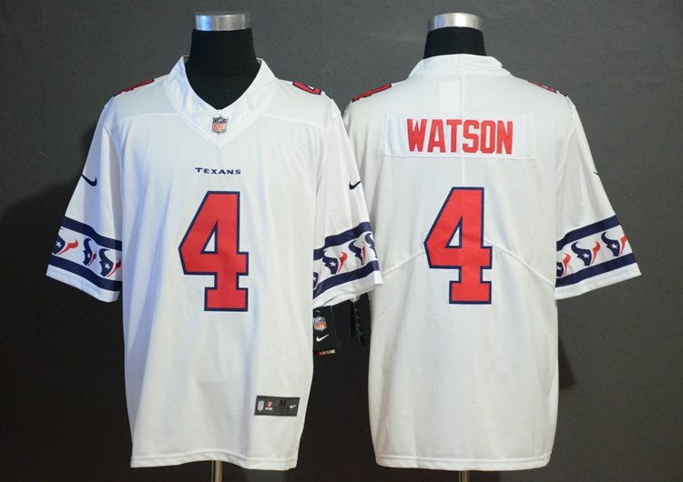 Men's Houston Texans Deshaun Watson #4 White Jersey