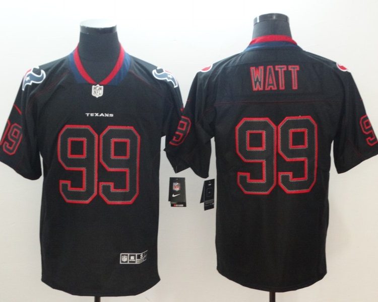 Men's Houston Texans J.J. Watt #99 Black Authentic Jersey