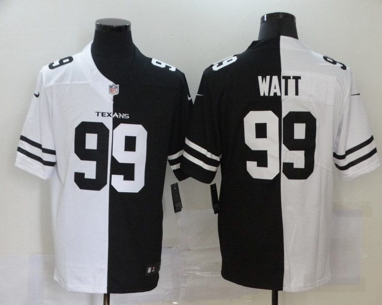 Men's Houston Texans J.J. Watt #99 Black/White Jersey