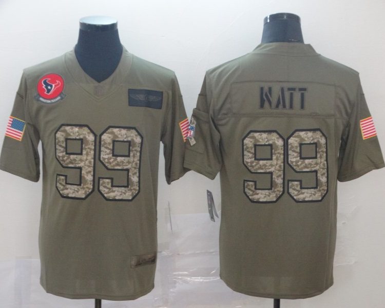 Men's Houston Texans J.J. Watt #99 Brown Jersey