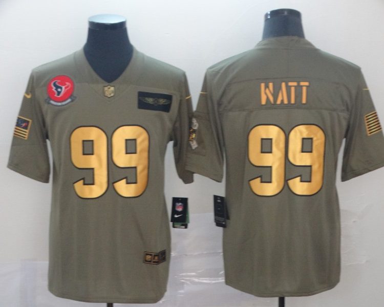 Men's Houston Texans J.J. Watt #99 Brown Jersey