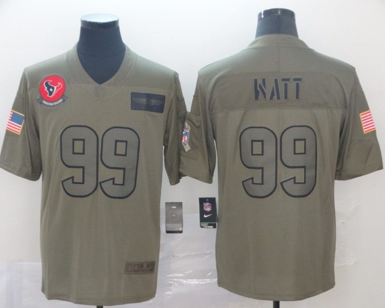 Men's Houston Texans J.J. Watt #99 Brown Jersey