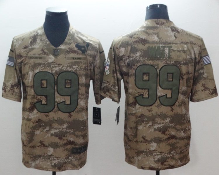 Men's Houston Texans J.J. Watt #99 Camouflage Jersey
