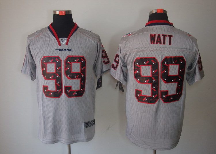 Men's Houston Texans J.J. Watt #99 Gray Jersey