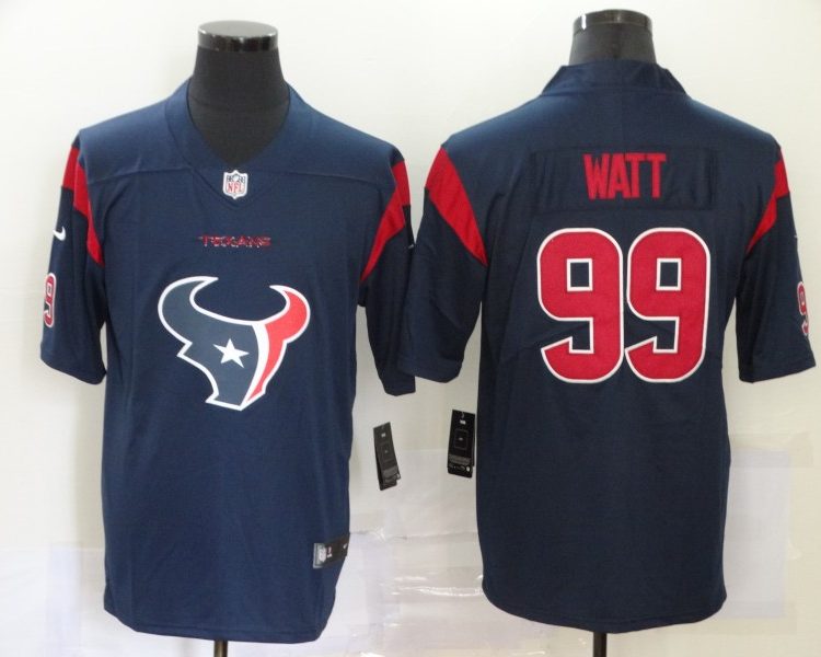 Men's Houston Texans J.J. Watt #99 Navy Alternate Jersey