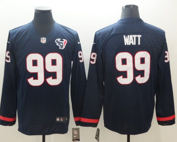 Men's Houston Texans J.J. Watt #99 Navy Authentic Jersey