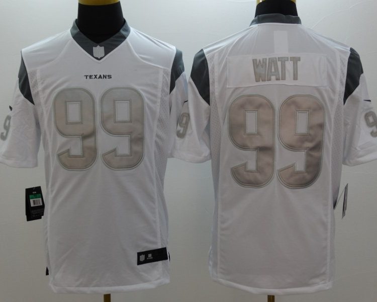 Men's Houston Texans J.J. Watt #99 White Alternate Jersey
