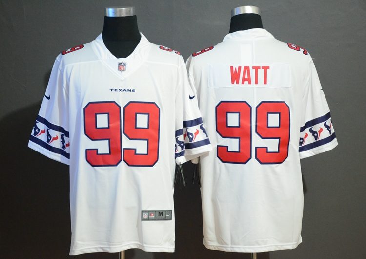 Men's Houston Texans J.J. Watt #99 White Authentic Jersey